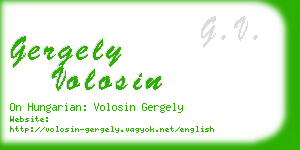 gergely volosin business card